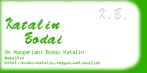 katalin bodai business card